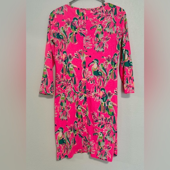Lilly Pulitzer Beacon Dragonfruit Toucan Print Dress Womens XS - Picture 3 of 4